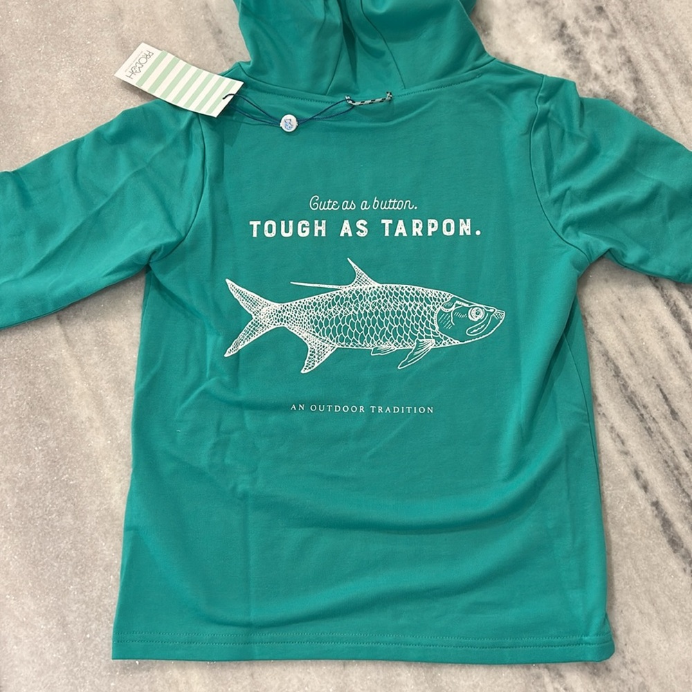 NWT PRODOH Spinnerbait Sweatshirt Pullover Hoodie Girls sz Small 8/10 Teal - Picture 5 of 8